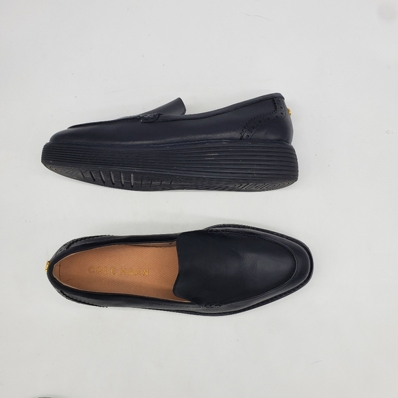 Cole Haan Shoes Women 9B ØriginalGrand Platform Venetian Loafer Black - Picture 9 of 12